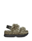 UGG UGG Fluff Sugar Sandal Slide Burnt Olive 3