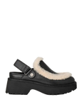 UGG Women's Esmee Leather Clog Slip on Black 3