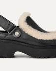 UGG Women's Esmee Leather Clog Slip on Black 3