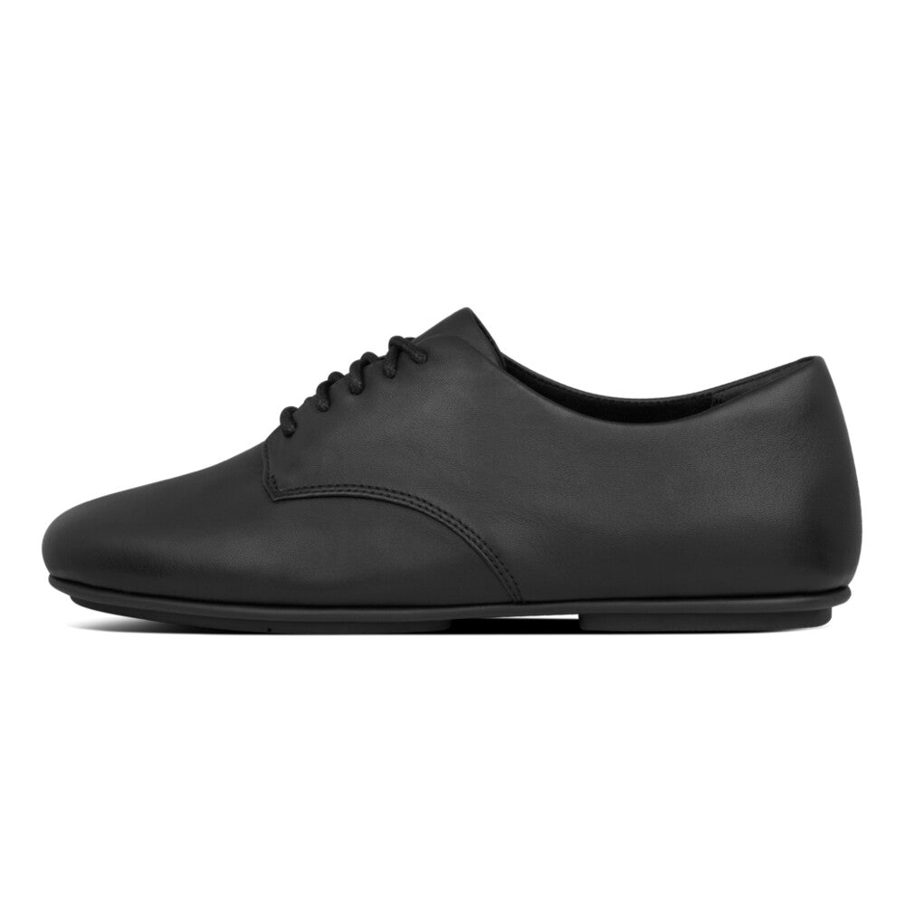 FitFlop FitFlop ADEOLA Leather Lace-Up Derby  All Black 3