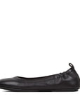 FitFlop Allegro Soft Leather Ballet Pumps Dynamicush Black 3