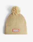 Hunter Hunter Brenig Ribbed Pom Beanie Cap Warm Sand One Size