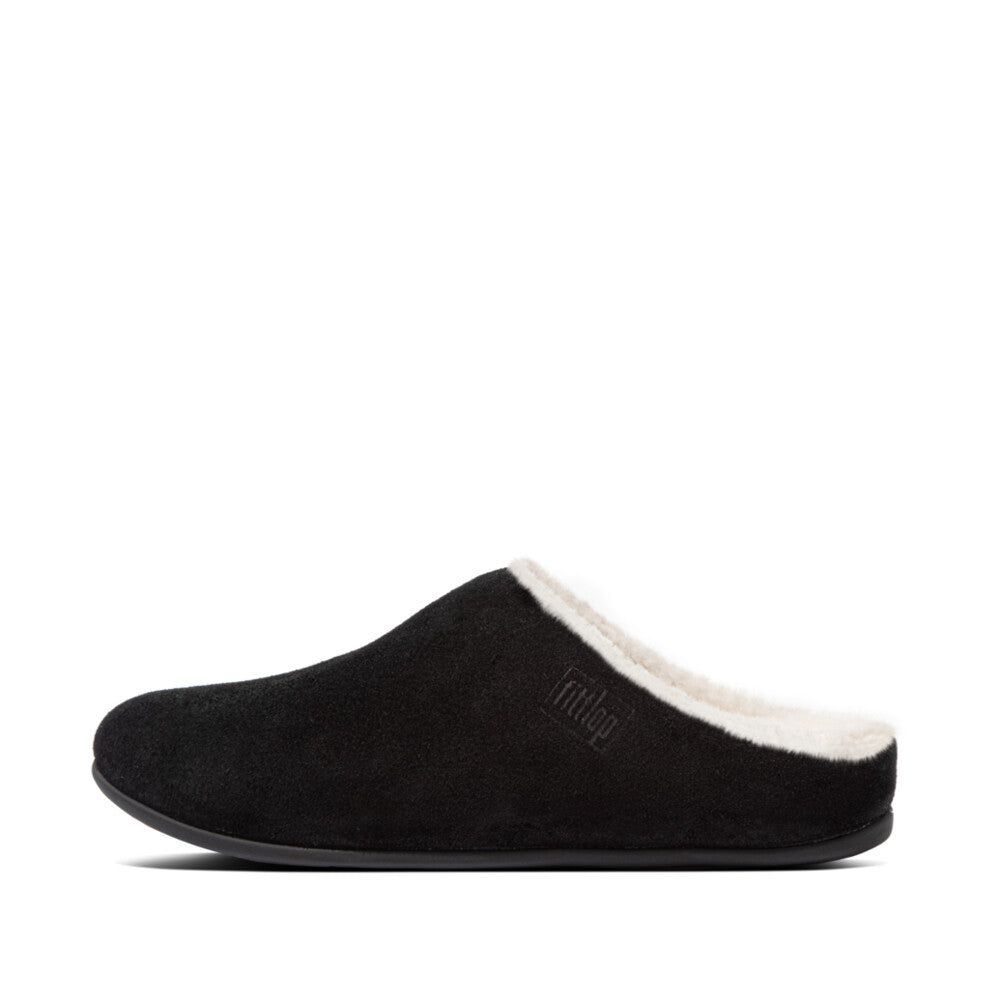 Sherling Suede Slippers CHRISSIE iQushion Black 3