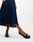 Cap-toe Leather Ballet Flats Danser Dynamicush
