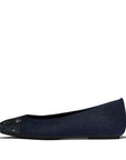 FitFlop FitFlop DELICATO Crystal Cap-Toe Denim Ballerinas Slip On Dark Denim UK3