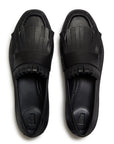 DELICATO Leather Fringe Loafers