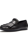 DELICATO Leather Fringe Loafers