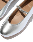FitFlop FitFlop DELICATO Pearls-And-Crystal Soft-Leather Mary Janes Shoes