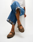 DELICATO Suede Leopard Mary Janes