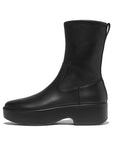 FitFlop FitFlop F-Luma Stretch Leather Demi-Wedge Mid-Calf Boots Boot Black 3