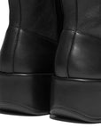 Stretch Leather Demi-Wedge Mid-Calf Boots F-LUMA Microwobbleboard