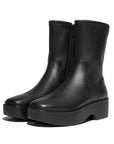 Stretch Leather Demi-Wedge Mid-Calf Boots F-LUMA Microwobbleboard
