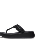 FitFlop FitFlop F-Mode Adjustable Padded-Leather Flatform Sandal Black 4