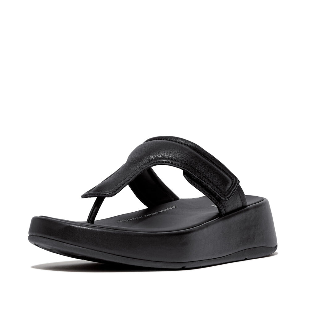 FitFlop FitFlop F-Mode Adjustable Padded-Leather Flatform Sandal