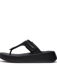 Adjustable Padded-Leather Flatform F-MODE Microwobbleboard Black 4