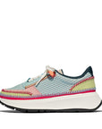 Cross-Stitch Knit/Suede/Leather Flatform Trainers F-MODE Microwobbleboard Tutti Frutti Mix 4
