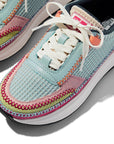 Cross-Stitch Knit/Suede/Leather Flatform Trainers F-MODE Microwobbleboard