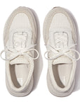 Cross-Stitch Knit/Suede/Leather Flatform Trainers F-MODE Microwobbleboard