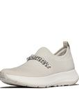 FITFLOP F-MODE Flow Pearl and Crystal Knit SNEAKER