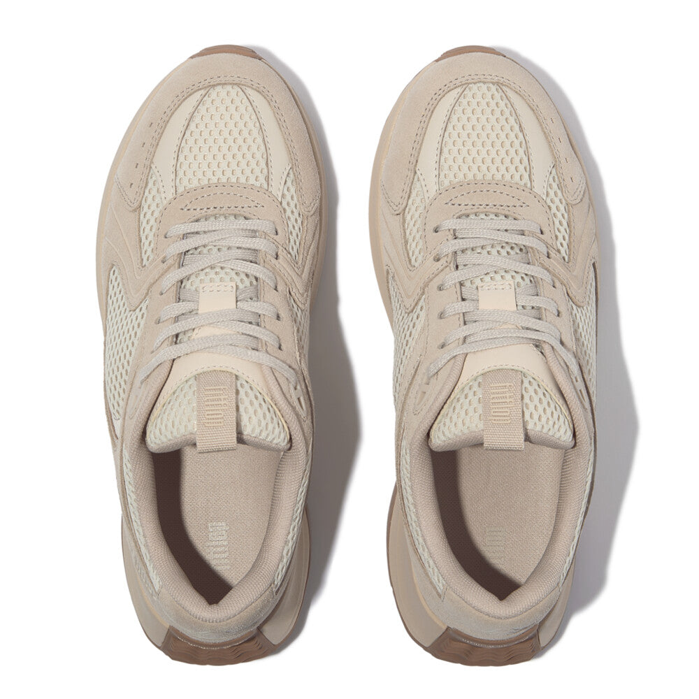FitFlop Flow Suede/Mesh Flatform Trainers Sneaker