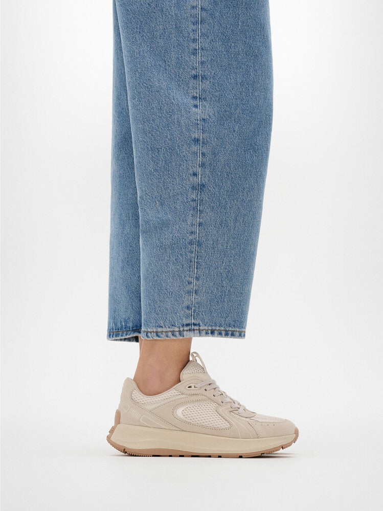 FitFlop Flow Suede/Mesh Flatform Trainers Sneaker