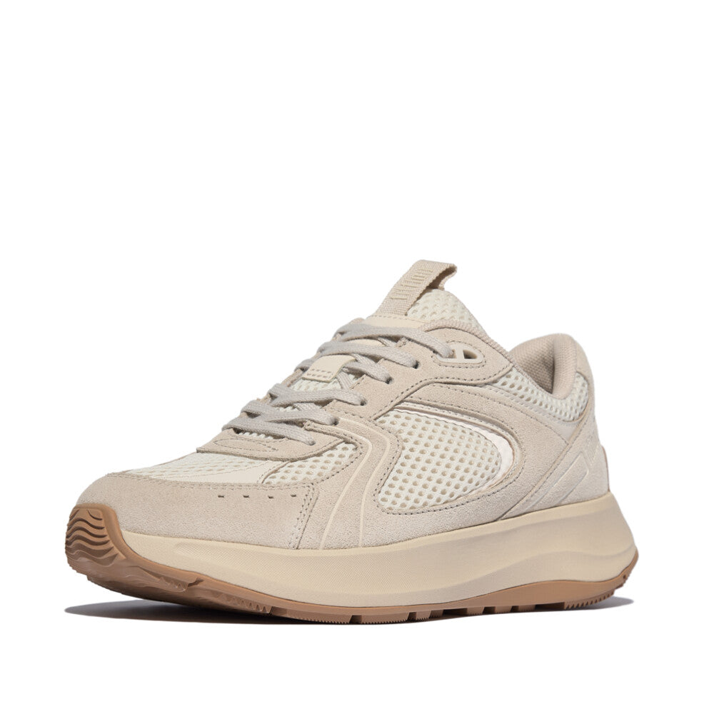 FitFlop Flow Suede/Mesh Flatform Trainers Sneaker