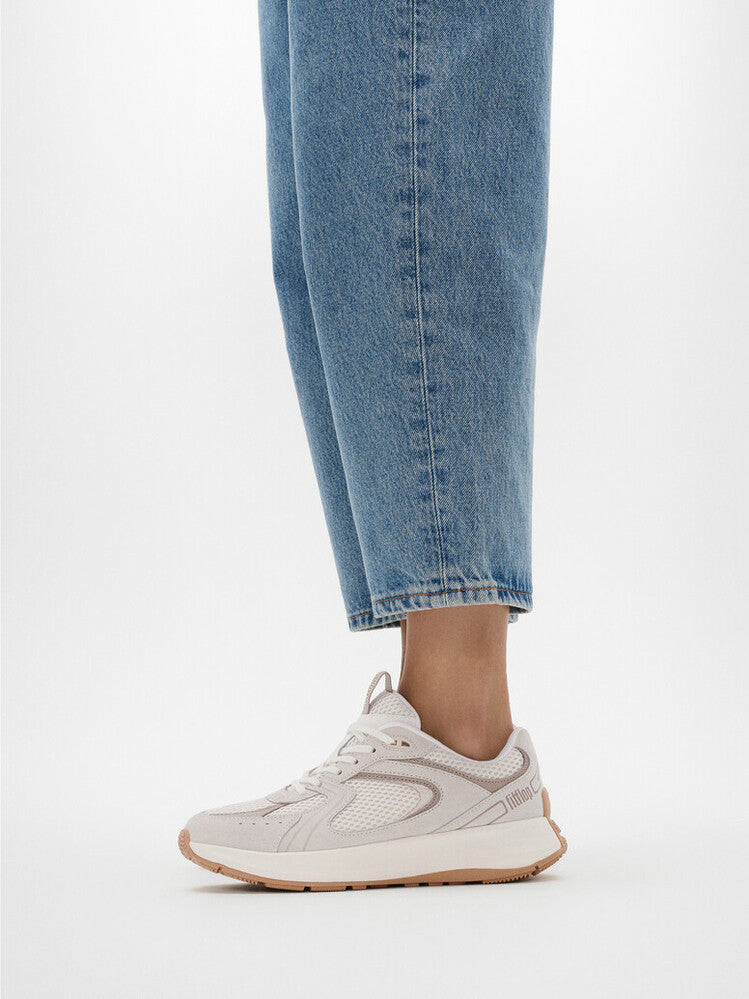 FitFlop Flow Suede/Mesh Flatform Trainers Sneaker