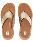 Leather/Cork Flatform Toe-Post Sandals F-MODE Microwobbleboard