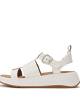 FITFLOP F-MODE Leather Flatform Fisherman Sandals Sandal Urban White UK4