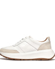 Leather/Suede Flatform Trainers F-MODE Microwobbleboard Urban White 4