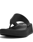 Leather Flatform Toe-Post Sandals F-MODE Microwobbleboard