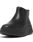 Leather Flatform Zip Ankle Boots F-MODE Microwobbleboard