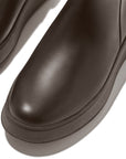 Leather Flatform Zip Ankle Boots F-MODE Microwobbleboard