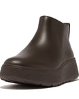 Leather Flatform Zip Ankle Boots F-MODE Microwobbleboard