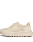 Leather/Suede Flatform Trainers F-MODE Microwobbleboard Stone Beige 6