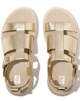 FitFlop FitFlop F-MODE Metallic Leather Flatform Fisherman Sandals Microwobbleboard
