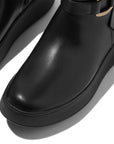 Square-Ring Leather Ankle Boots F-MODE Microwobbleboard