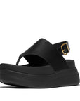 Stack Leather Back-Strap Toe-Post Sandals F-MODE Microwobbleboard