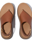 FitFlop F-MODE Stack Leather Back-Strap Toe-Post Sandals Sandal