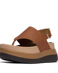 FitFlop F-MODE Stack Leather Back-Strap Toe-Post Sandals Sandal