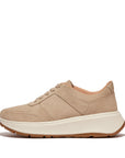 Suede Flatform Trainers F-MODE Microwobbleboard Latte Beige 3