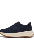 FitFlop FitFlop F-MODE Suede Flatform Trainers Microwobbleboard Midnight Navy UK3