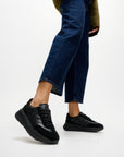 FitFlop F-MODE T-Toe Wave Leather Suede Sneaker Sneaker