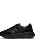 FitFlop F-MODE T-Toe Wave Leather Suede Sneaker Sneaker All Black 4