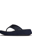 FitFlop FitFlop F-MODE Denim Toe Post Microwobbleboard Dark Denim UK3