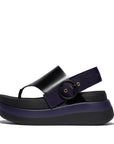 X Roksanda Leather/Webbing Sandals F-MODE Microwobbleboard Black 3