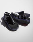 X Roksanda Leather/Webbing Sandals F-MODE Microwobbleboard