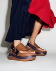 X Roksanda Leather/Webbing Sandals F-MODE Microwobbleboard