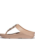 FitFlop FINO Crystal Chain Leather Toe-Post Sandals Sandal Classic Beige 4