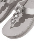 Crystal Chain Leather Toe-Post Sandals FINO Microwobbleboard